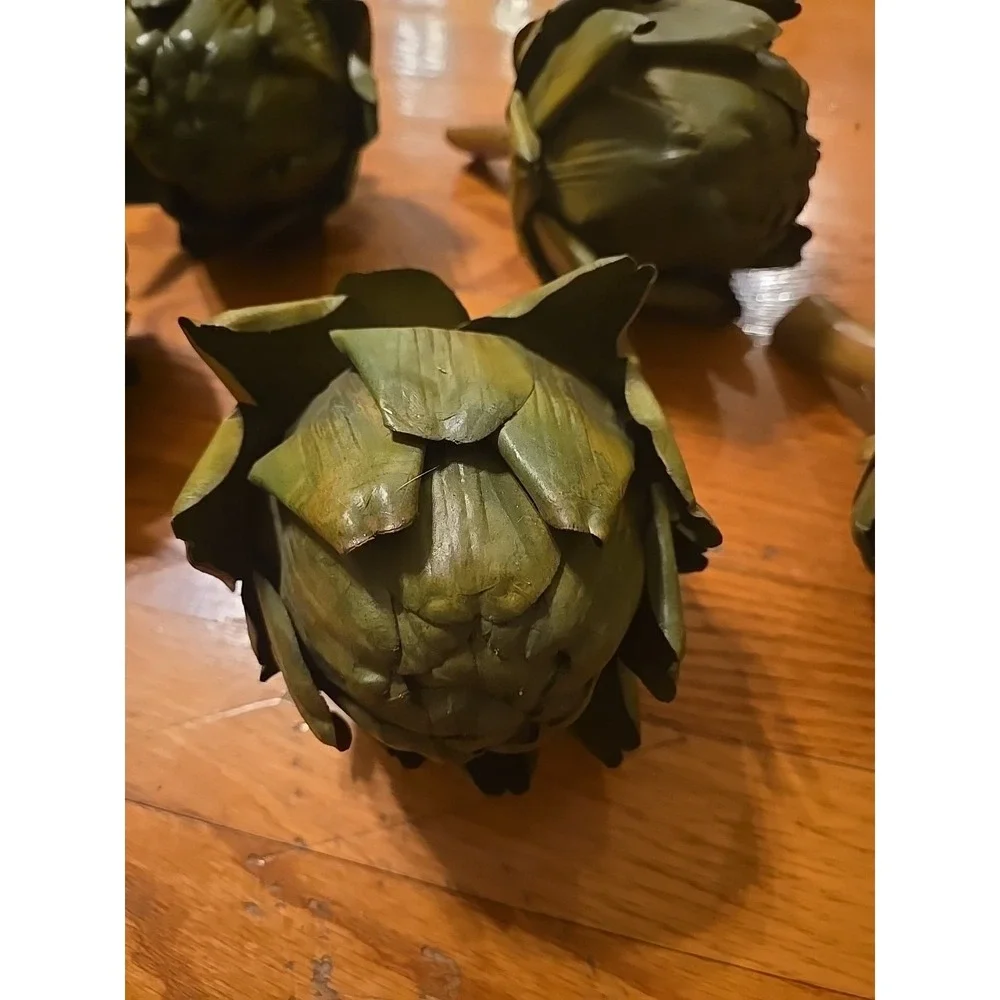5 Artificial Artichokes Vegetable Faux Green‎ Succulents Display Prop Home Decor